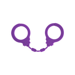 Party Hard Suppression Silicone Handcuffs Purple