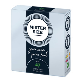 47mm Your Size Pure Feel Condoms 3 Pack