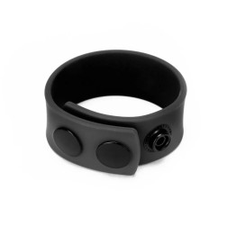 Red Silicone Adjustable Cock Strap Black