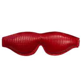 Leather Croc Print Padded Blindfold