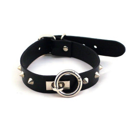 ORing Thin Studded Collar Black