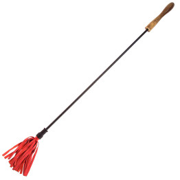 Riding Crop With Wooden Handle Red